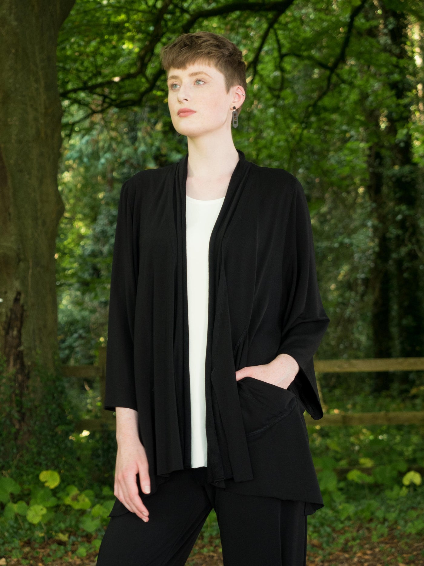 MISE TUSA Cardi One Size 'Crescent moon' cardi - Black