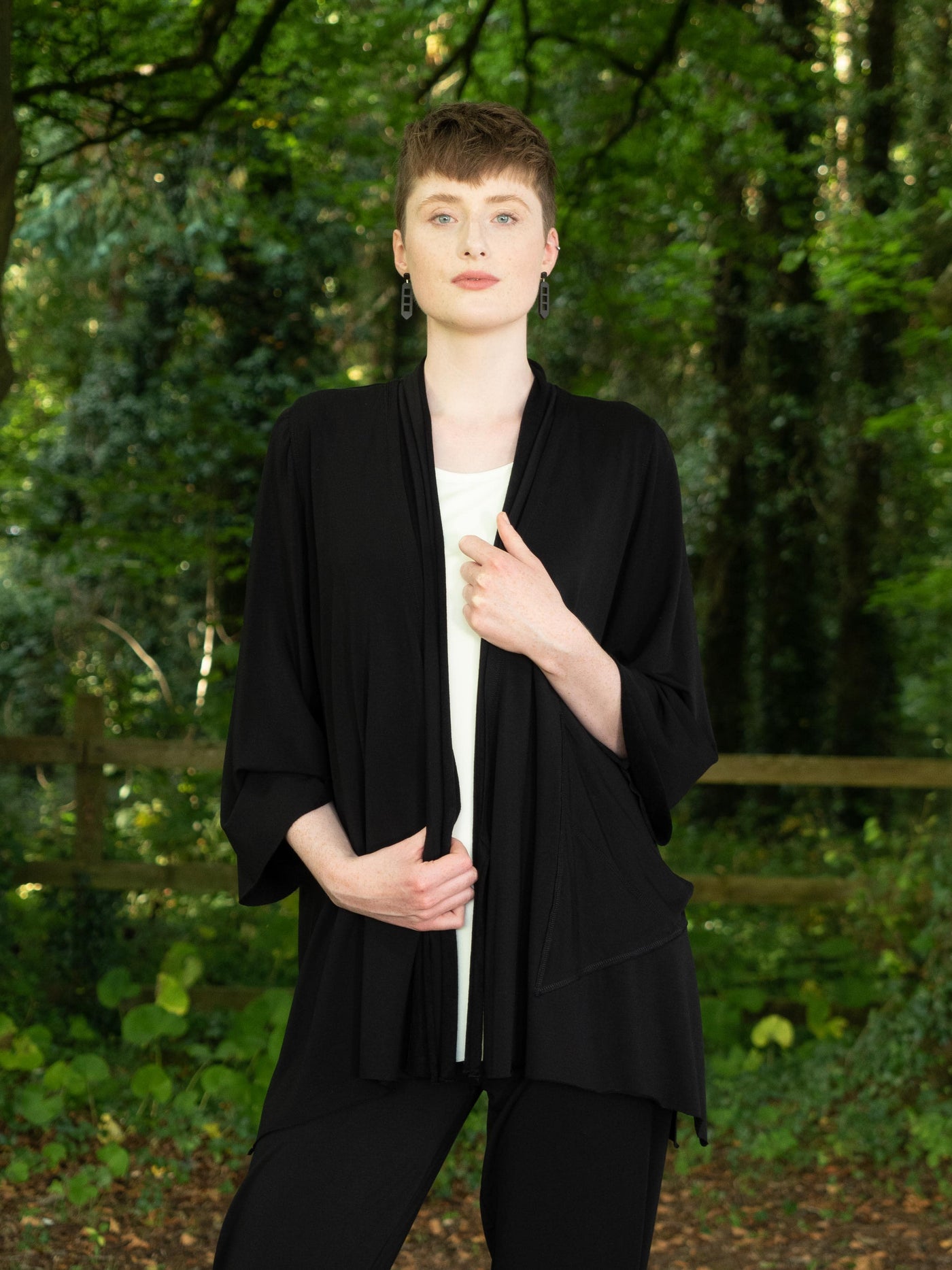 MISE TUSA Cardi One Size 'Crescent moon' cardi - Black