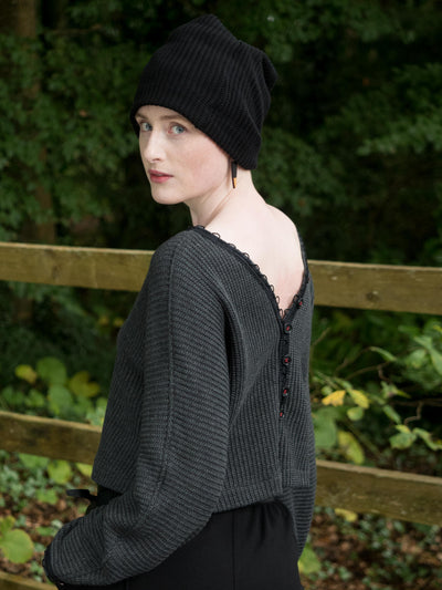 MISE TUSA Cardi One Size 'Hex.Pyramid' cardi - Grey