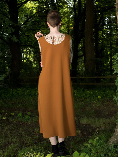 MISE TUSA Dress M 'Meala' Pinafore - Ocre