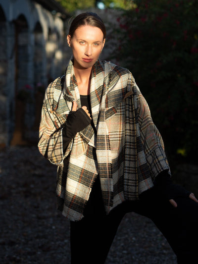 MISE TUSA Jackets + Coats One Size 'Draíocht' coat/ jacket - check mix