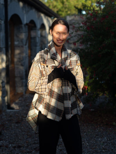 MISE TUSA Jackets + Coats One Size 'Draíocht' coat/ jacket - check mix