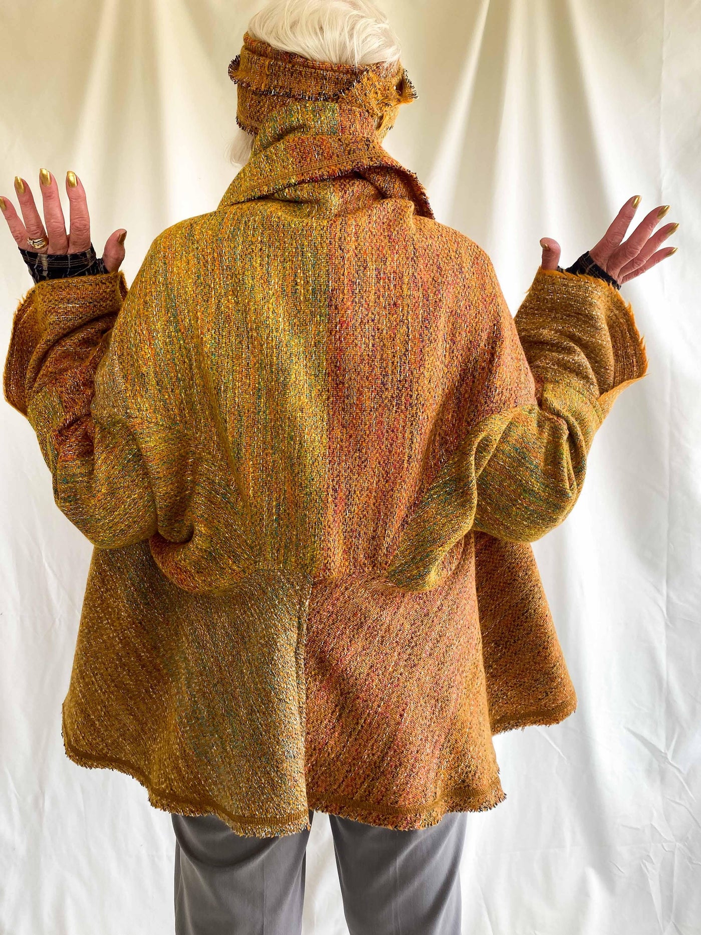 MISE TUSA Jackets + Coats One Size 'Draíocht' coat - Orange/yellow