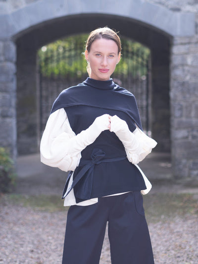 MISE TUSA Jackets + Coats One Size navy adaptable shawl