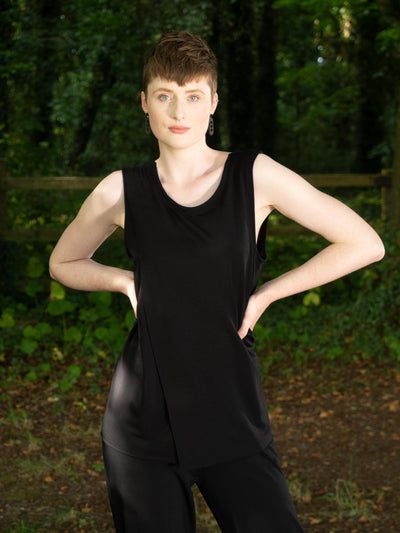 MISE TUSA Top 'Eagle' vest - Black