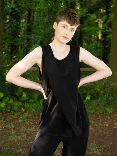 MISE TUSA Top 'Eagle' vest - Black