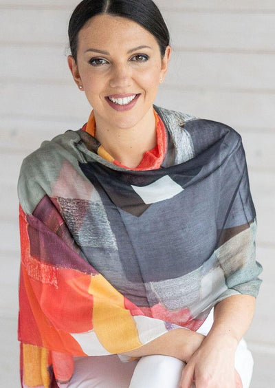 Rita Oates Accessories Beyond Orange Scarf